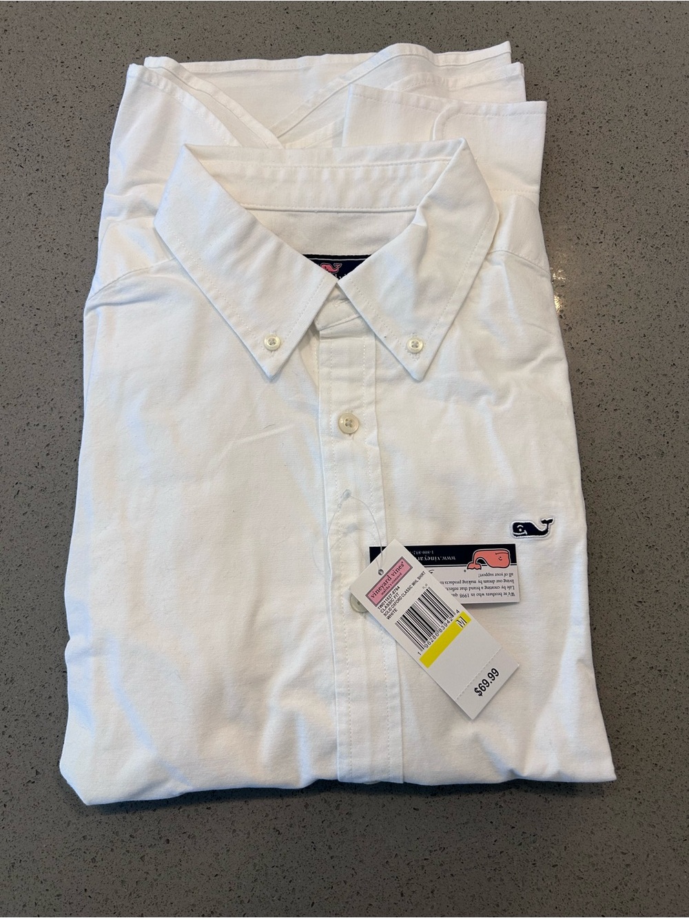 Vineyard Vines White Button-Down Shirt - Men’s Casual